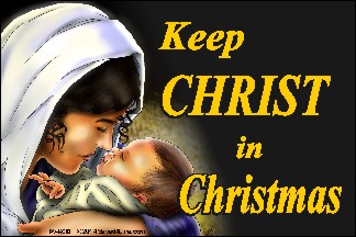 Keep Christ In Christmas (Mary) 36x54 Vinyl Poster